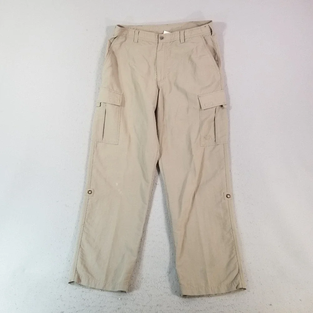 The North Face cargo pants men's 36x32 beige lightweight nylon outdoor